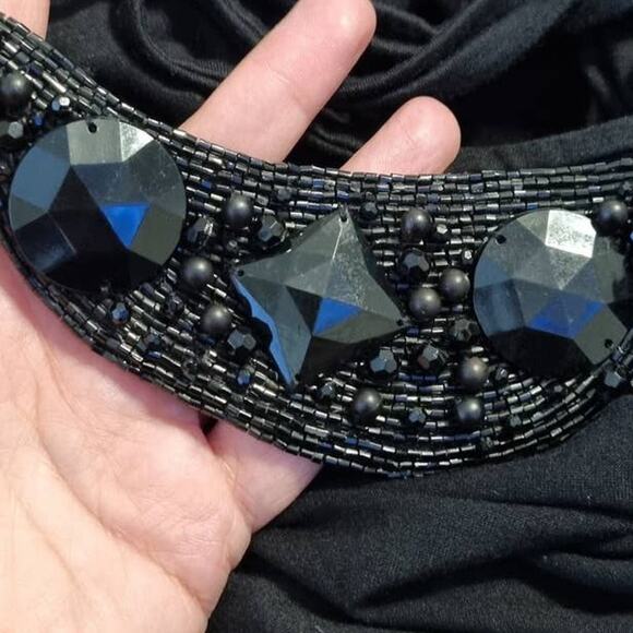 Robert Rodriguez Beaded Embellished Black Halter Top Women's Size Small - Picture 8 of 10